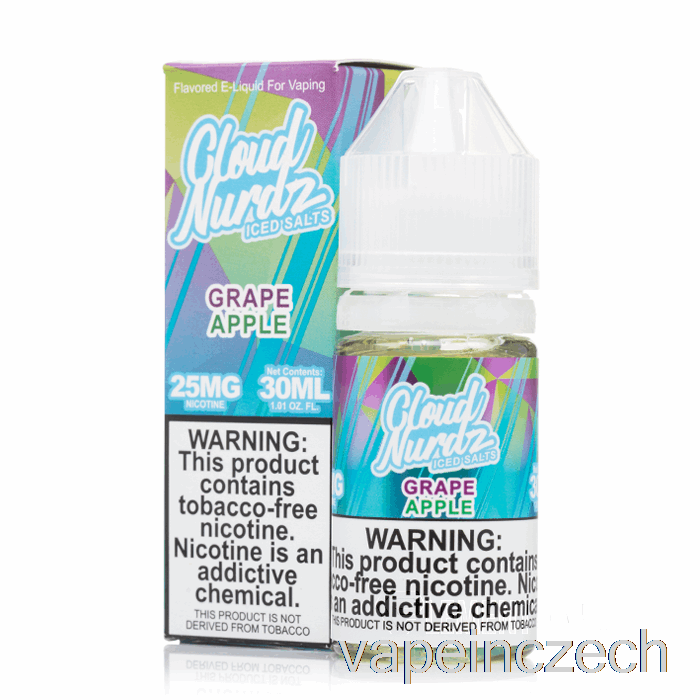 Ledové Hroznové Jablko - Cloud Nurdz Salts - 30ml 25mg Vape Bez Nikotinu